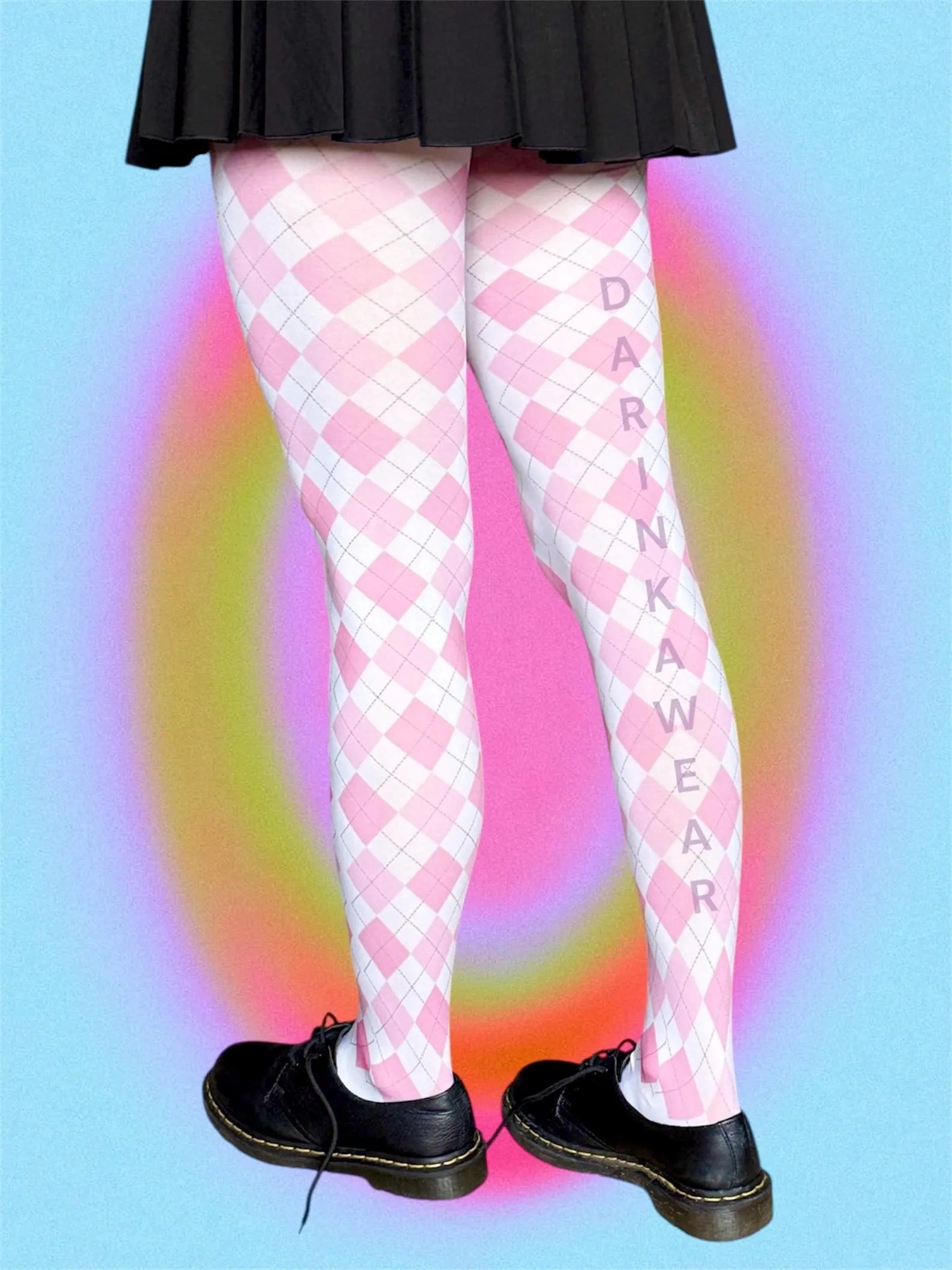 Pink Argyle Tights | Y2K Aesthetic Tights | Soft Girl Tights |Coquette Tights | Cute Pattern Tights
