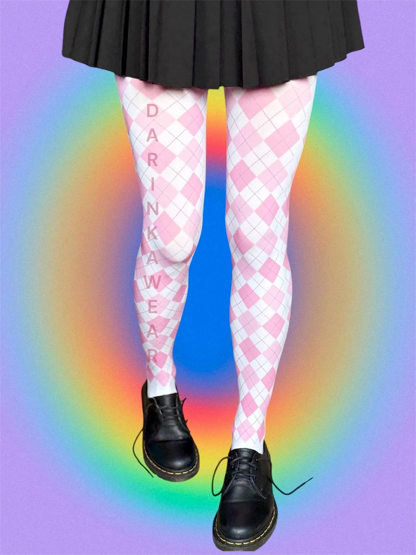 Pink Argyle Tights | Y2K Aesthetic Tights | Soft Girl Tights |Coquette Tights | Cute Pattern Tights