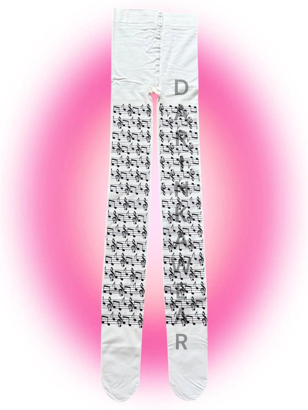 Music Note Tights – Romantic Gothic Y2K Statement Pantyhose