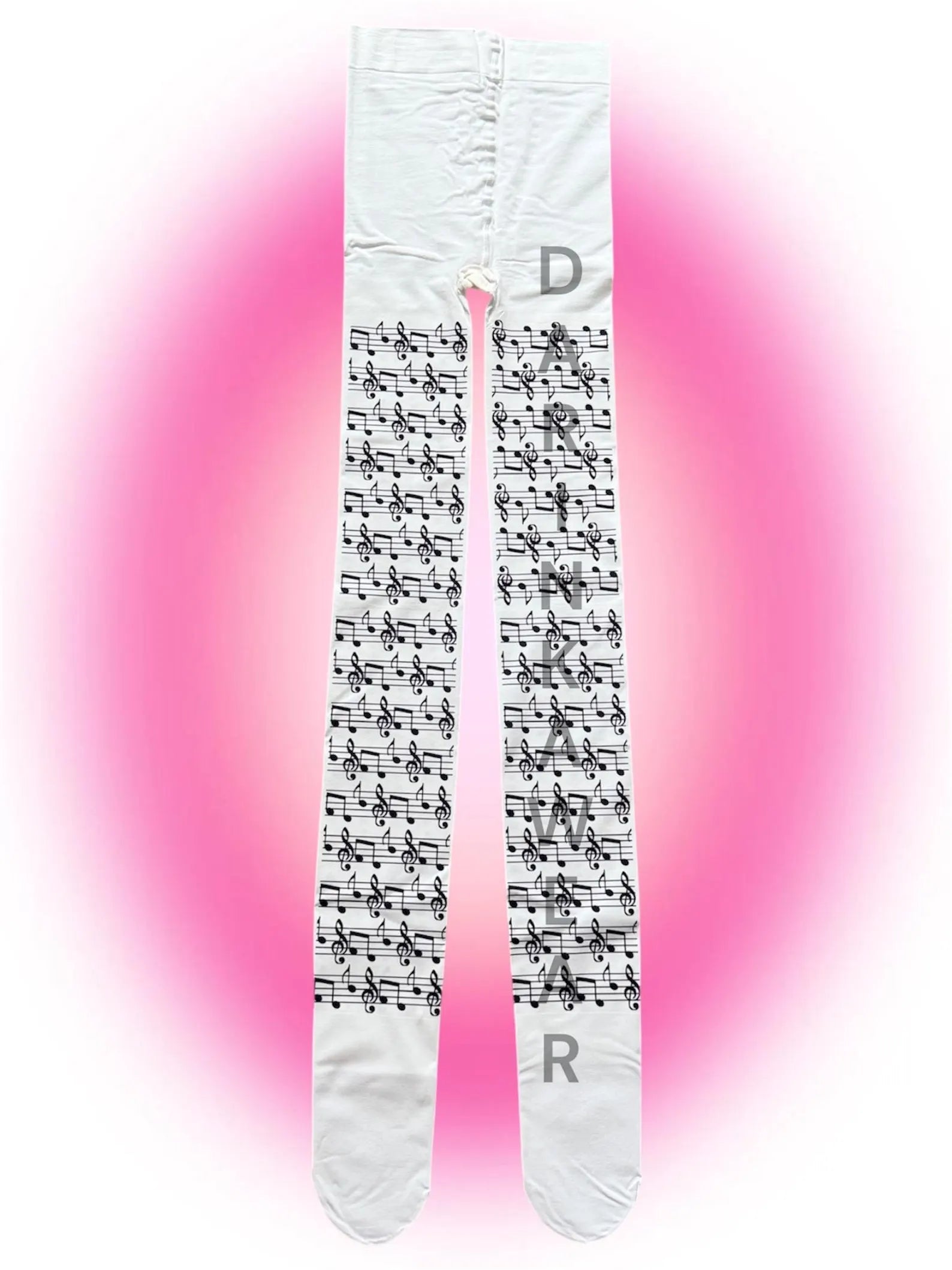 Music Note Tights – Romantic Gothic Y2K Statement Pantyhose