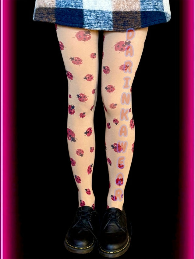 Ladybug Tights – Personalized Cute Y2K Aesthetic Pantyhose